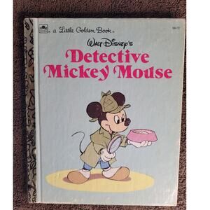 Mickey Mouse Detective Book Vintage 1985